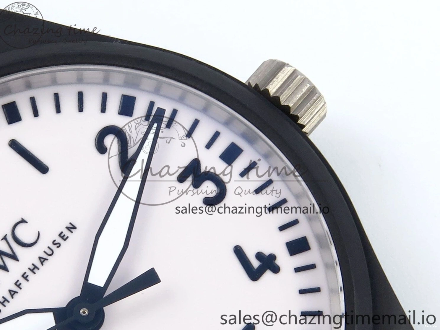 MIROTIME 0117 TravelReady Pilot IW326905 Black Aces M+F 1:1 Best Edition White Dial on Black Rubber Strap MY 7000